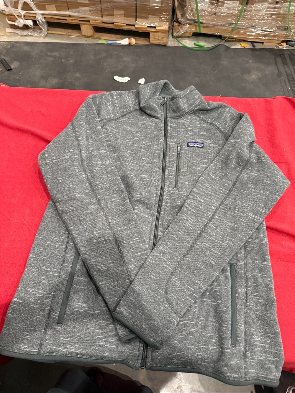 Patagonia Heather Gray Full-Zip Tech Fleece